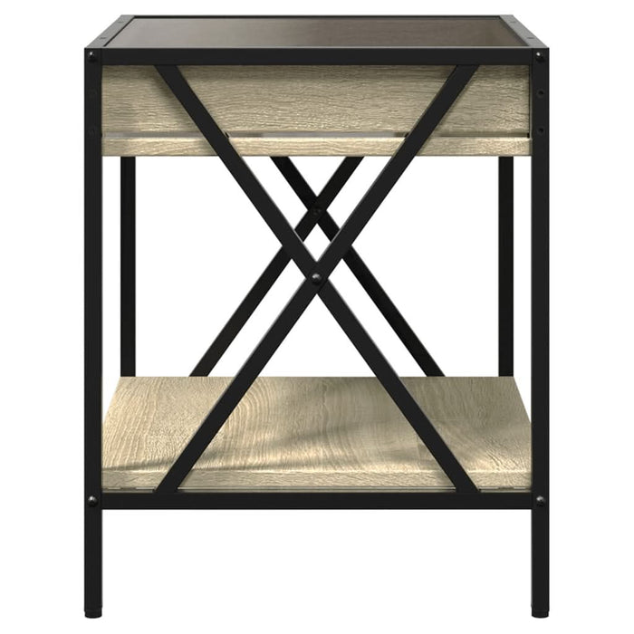Noptieră cu LED infinity, stejar sonoma, 40x40x49 cm - WALTI WALTI