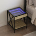 Noptieră cu LED infinity, stejar sonoma, 40x40x49 cm - WALTI WALTI
