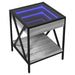 Noptieră cu LED infinity, gri sonoma, 40x40x49 cm - WALTI WALTI