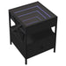 Noptieră cu LED infinity, negru, 40x40x51 cm - WALTI WALTI