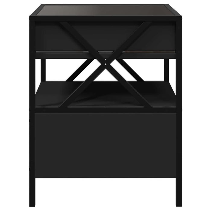 Noptieră cu LED infinity, negru, 40x40x51 cm - WALTI WALTI