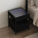 Noptieră cu LED infinity, negru, 40x40x51 cm - WALTI WALTI