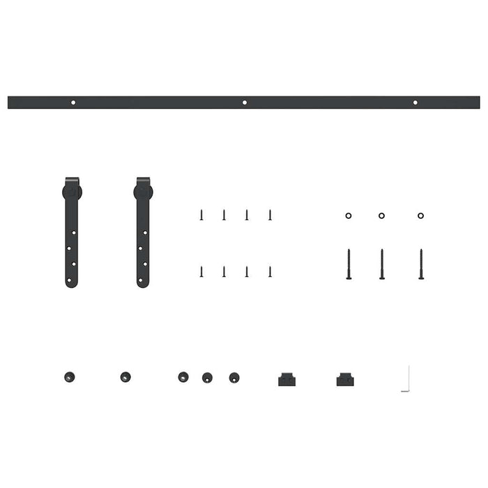 Set uși glisante pentru dulap 91 cm oțel carbon WALTI