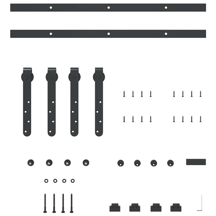 Set uși glisante pentru dulap 122 cm oțel carbon - WALTI WALTI