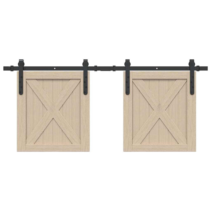 Set uși glisante pentru dulap 122 cm oțel carbon - WALTI WALTI