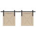 Set uși glisante pentru dulap 122 cm oțel carbon - WALTI WALTI