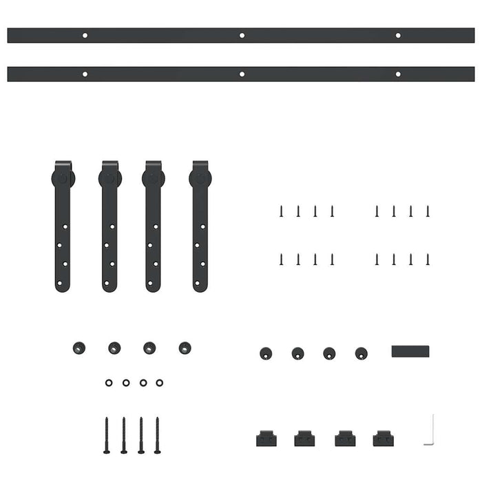 Set uși glisante pentru dulap 152 cm oțel carbon WALTI