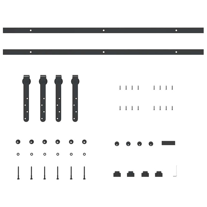 Set uși glisante pentru dulap 183 cm oțel carbon - WALTI WALTI