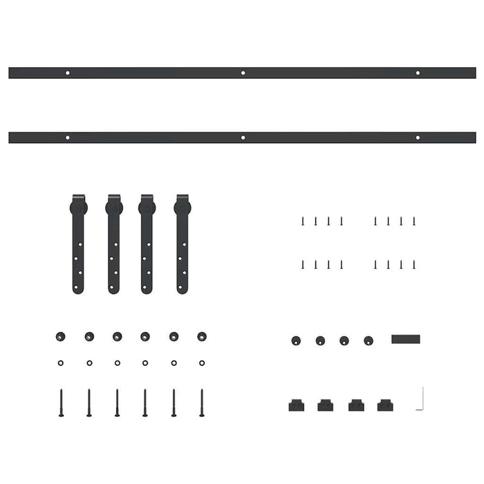 Set uși glisante pentru dulap 200 cm oțel carbon WALTI
