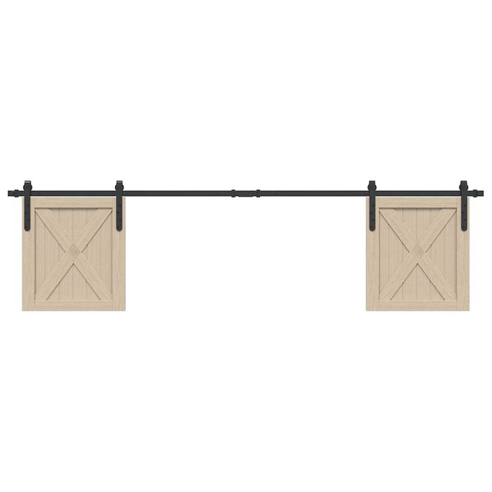 Set uși glisante pentru dulap 200 cm oțel carbon WALTI