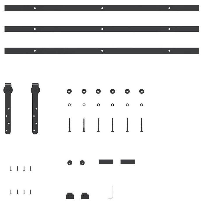 Set uși glisante pentru dulap 244 cm oțel carbon WALTI