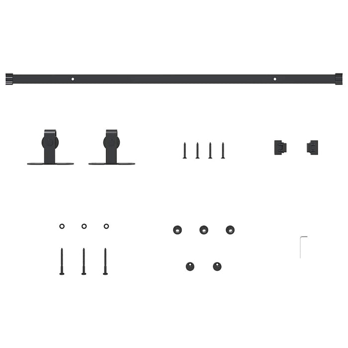 Set uși glisante pentru dulap 91 cm oțel carbon WALTI