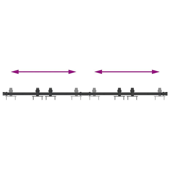Set uși glisante pentru dulap 152,5 cm oțel carbon - WALTI WALTI
