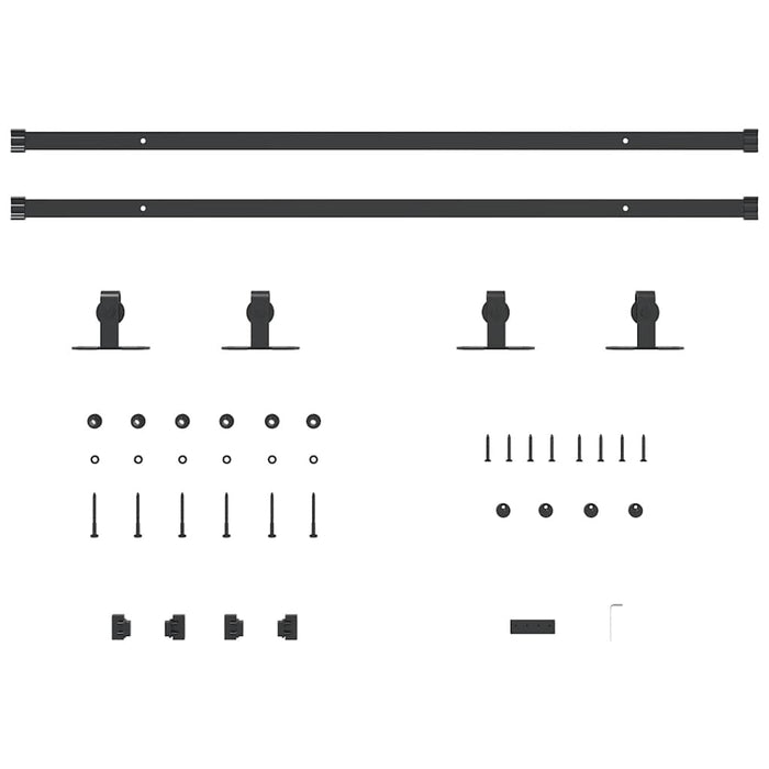 Set uși glisante pentru dulap 200 cm oțel carbon - WALTI WALTI