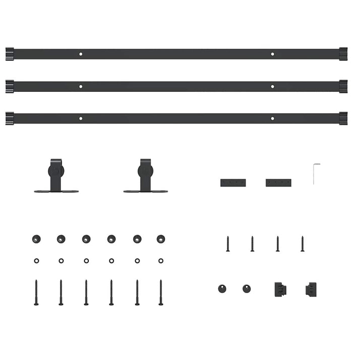 Set uși glisante pentru dulap 244 cm oțel carbon - WALTI WALTI