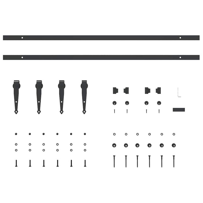 Set uși glisante pentru dulap 200 cm oțel carbon - WALTI WALTI