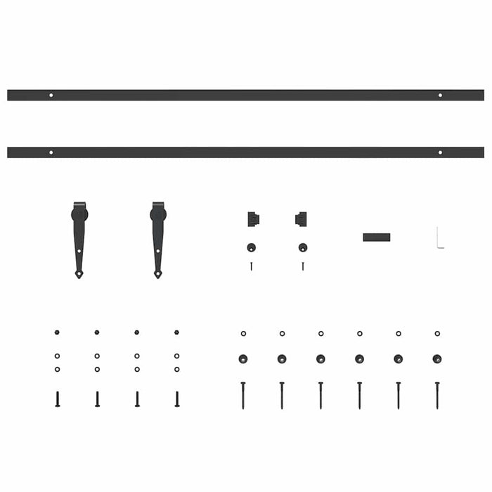 Set uși glisante pentru dulap 213 cm oțel carbon WALTI