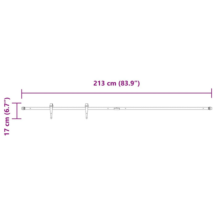 Set uși glisante pentru dulap 213 cm oțel carbon WALTI