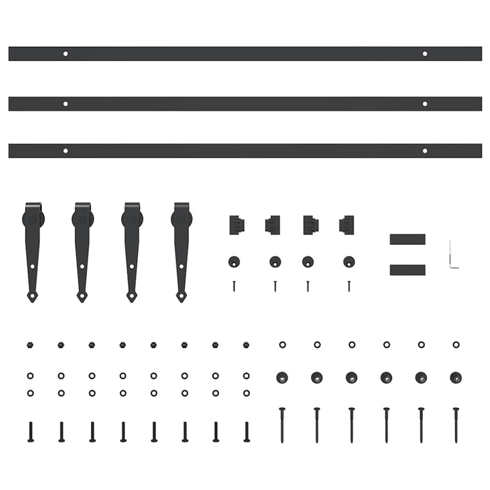 Set uși glisante pentru dulap 244 cm oțel carbon WALTI