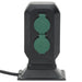 Priză de exterior cu țăruș și 4 căi, negru/verde, 15,5x11x24 cm - WALTI WALTI