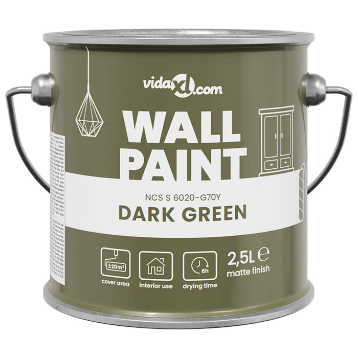 Vopsea de perete Verde 2,5 L Print pe perete - WALTI WALTI