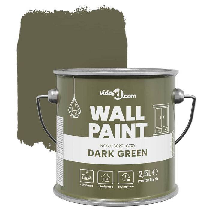 Vopsea de perete Verde 2,5 L Print pe perete - WALTI WALTI