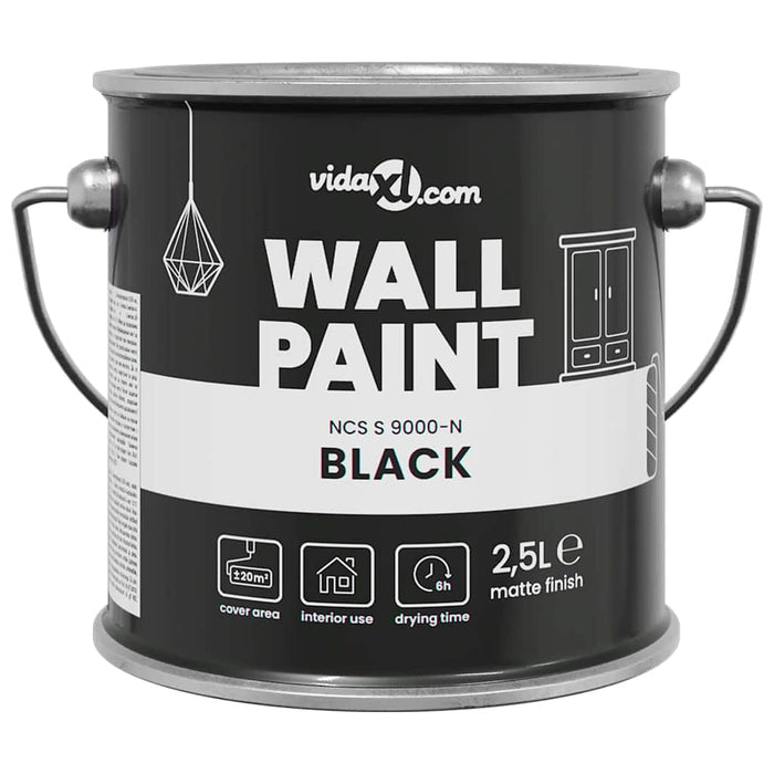 Vopsea de perete Negru 2,5 L Print pe perete - WALTI WALTI