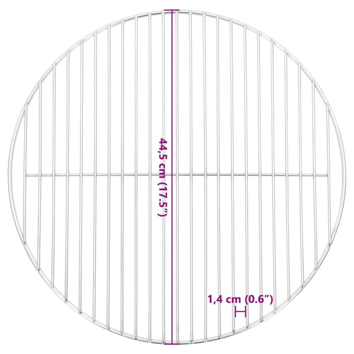 Grill pentru grătar rotund, Ø44,5 cm, oțel inoxidabil 304 - WALTI WALTI