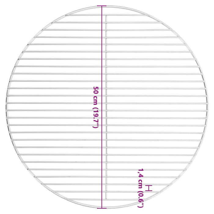 Grill pentru grătar rotund, Ø50 cm, oțel inoxidabil 304 - WALTI WALTI