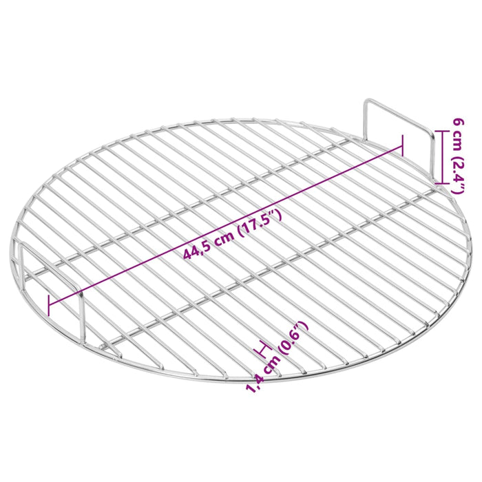 Grill de grătar cu mânere, rotund, Ø44,5 cm oțel inoxidabil 304 - WALTI WALTI
