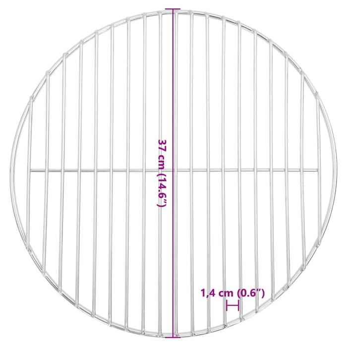 Grill pentru grătar rotund, Ø37 cm, oțel inoxidabil 304 - WALTI WALTI