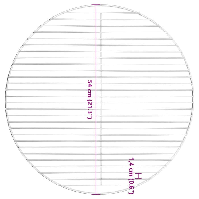 Grill pentru grătar rotund, Ø54 cm, oțel inoxidabil 304 - WALTI WALTI