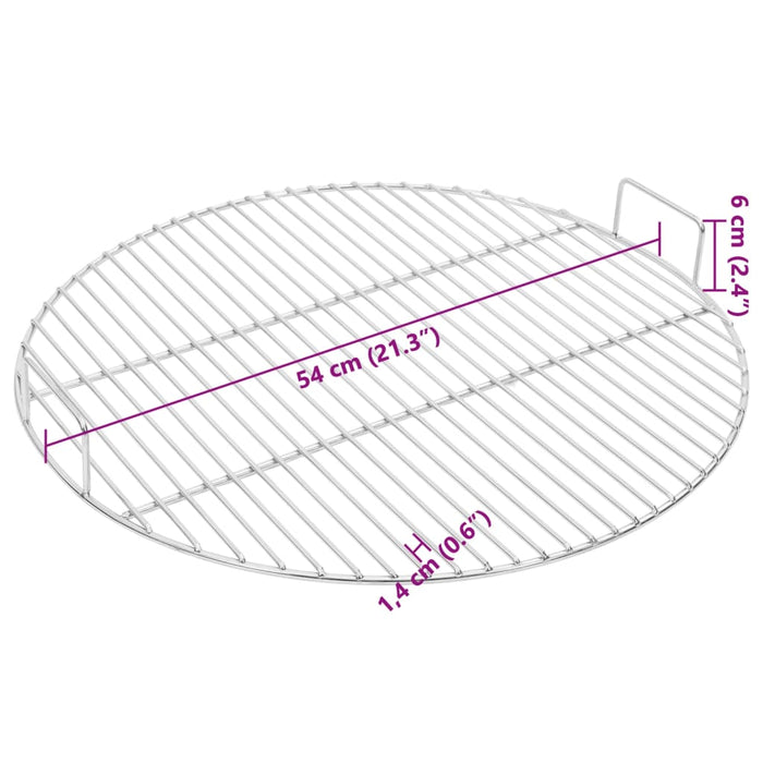 Grill de grătar cu mânere, rotund, Ø54 cm oțel inoxidabil 304 - WALTI WALTI