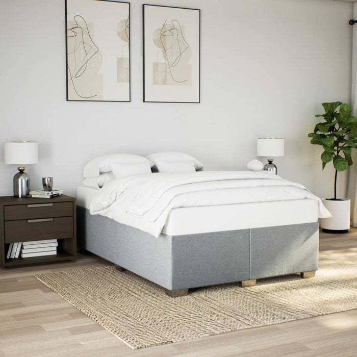 Cadru de pat fără saltea, gri deschis, 140x190 cm, textil - WALTI WALTI