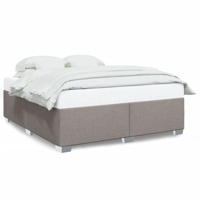 Cadru de pat fără saltea, gri taupe, 200x200 cm, textil - WALTI WALTI