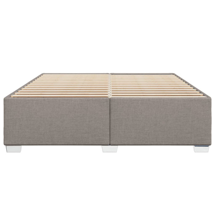 Cadru de pat fără saltea, gri taupe, 200x200 cm, textil - WALTI WALTI