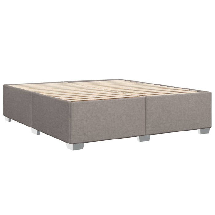 Cadru de pat fără saltea, gri taupe, 200x200 cm, textil - WALTI WALTI