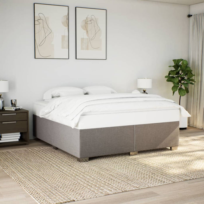 Cadru de pat fără saltea, gri taupe, 200x200 cm, textil - WALTI WALTI
