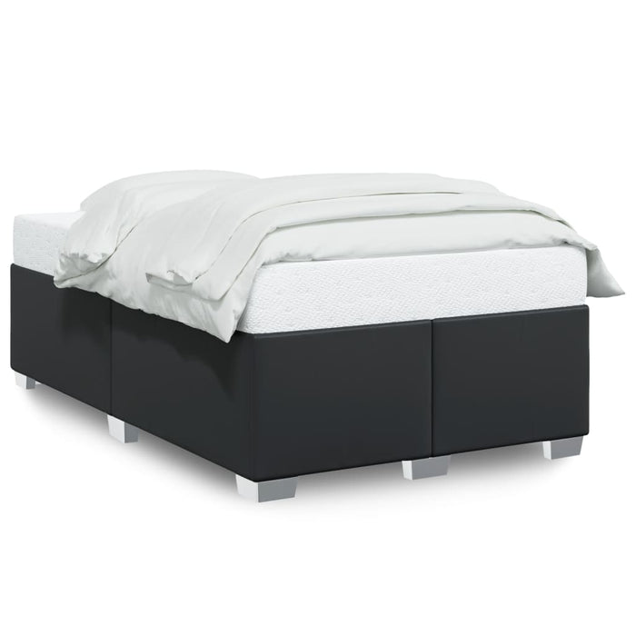 Cadru de pat fără saltea Negru piele artificială WALTI