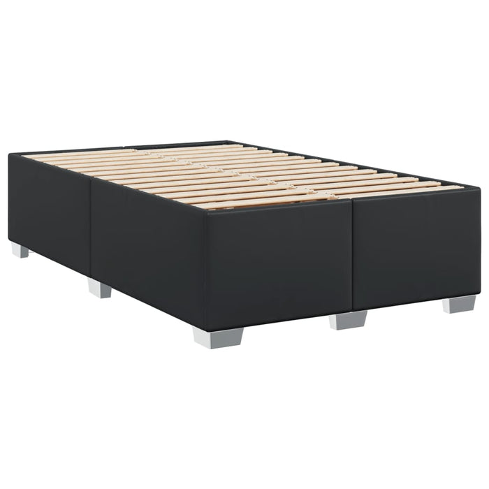 Cadru de pat fără saltea Negru piele artificială WALTI