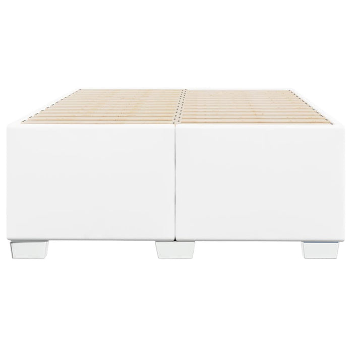 Cadru de pat fără saltea alb 120x190 cm piele artificială WALTI