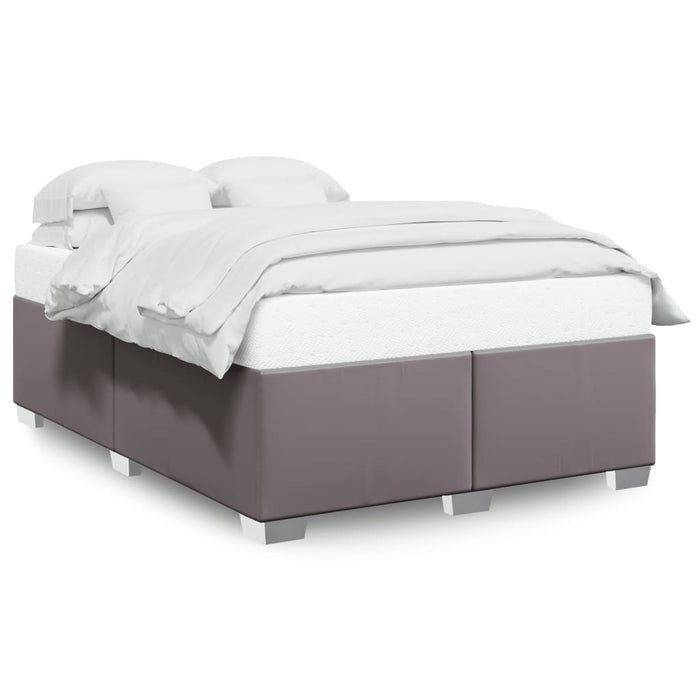 Cadru de pat, gri, 140x190 cm, piele ecologică - WALTI WALTI