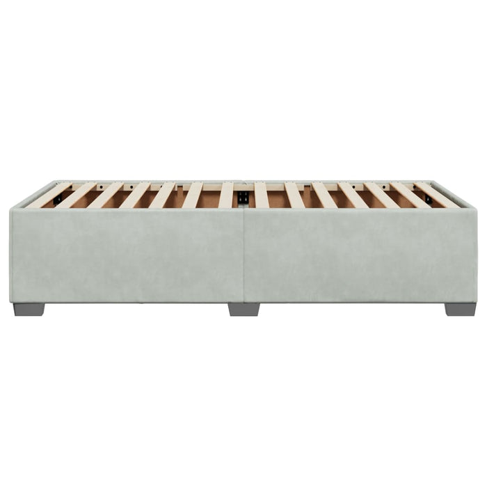 Cadru de pat fără saltea, gri deschis, 90x190 cm, catifea - WALTI WALTI