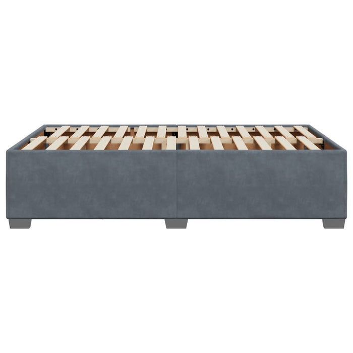 Cadru de pat fără saltea Gri închis 120x190 cm catifea WALTI