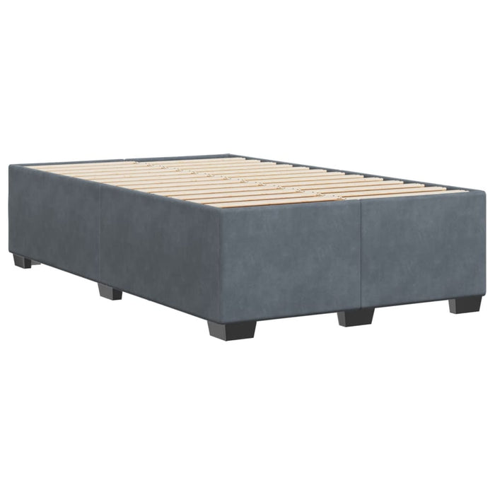Cadru de pat fără saltea Gri închis 120x190 cm catifea WALTI