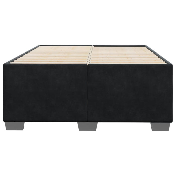 Cadru de pat fără saltea Negru 120x190 cm catifea WALTI