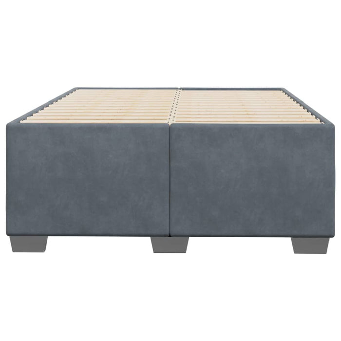 Cadru de pat fără saltea, gri închis, 120x200 cm, catifea - WALTI WALTI