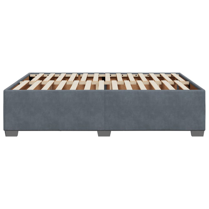 Cadru de pat fără saltea, gri închis, 160x200 cm, catifea - WALTI WALTI