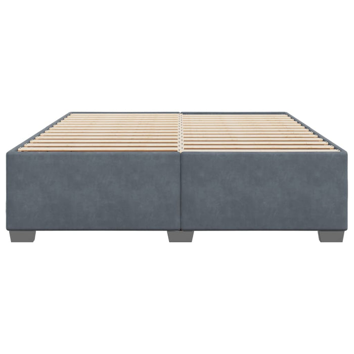 Cadru de pat fără saltea, gri închis, 200x200 cm, catifea - WALTI WALTI
