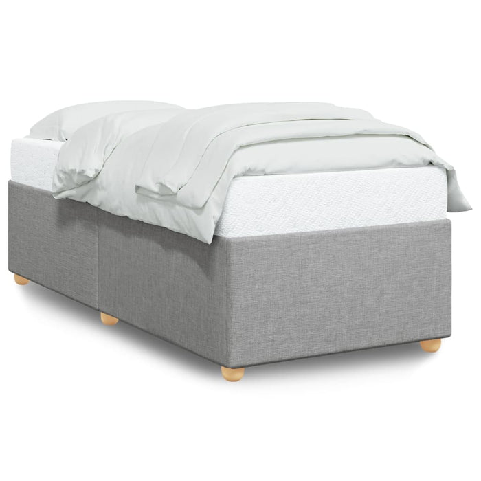 Cadru de pat fără saltea, gri deschis, 100x200 cm, textil - WALTI WALTI